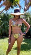 Load image into Gallery viewer, Gold Snake Skin Bikini