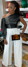 Load image into Gallery viewer, One shoulder Vegan Leather Top